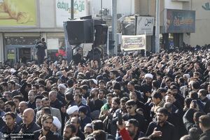 دسته عزاداری روز شهادت حضرت زهرا (س) با حضور آیت الله العظمی وحید خراسانی