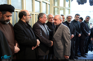 مراسم وداع با پیکر آیت الله هاشمی رفسنجانی در حسینیه جماران