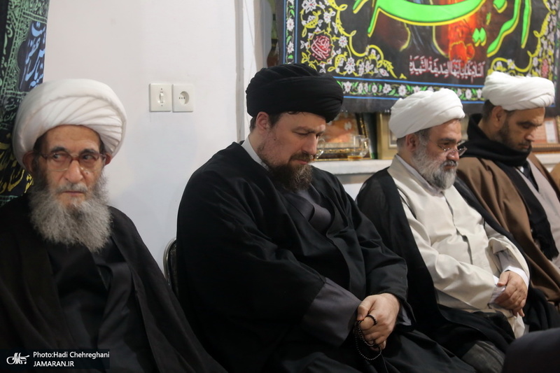 عزاداری شهادت حضرت فاطمه(س) در بیت آیت الله دوستی زنجانی با حضور سید حسن خمینی