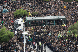 مراسم تشییع پیکر رئیس جمهور شهید در مشهد