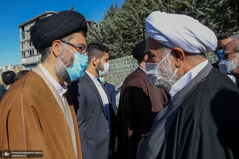 مراسم تشییع همسر آیت الله ری شهری با حضور سید حسن خمینی