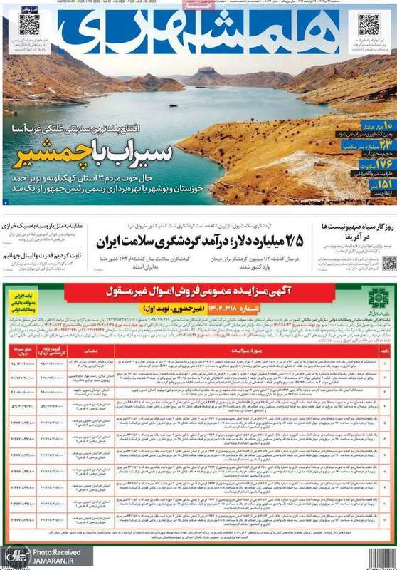 گزیده روزنامه های 27 تیر 1402