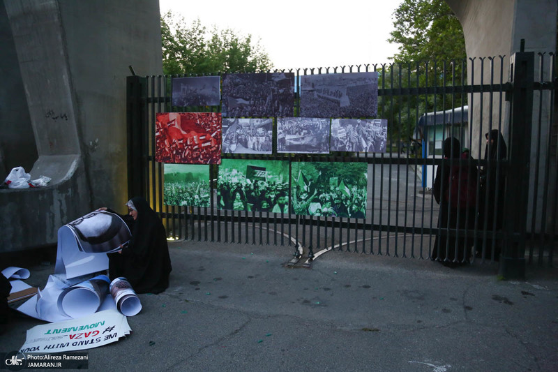 اجتماع دانشجویان تهران در همبستگی با دانشجویان آمریکایی و اروپایی حامی فلسطین