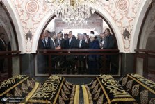 پزشکیان حرم حضرت بی‌بی هیبت (س) را در باکو زیارت کرد + عکس