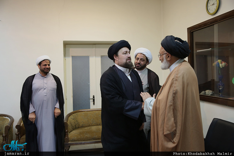 دیدار جمعی از اعضای مجلس علمای شیعه اروپاه با سید حسن خمینی 