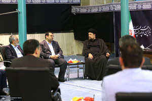 دیدار مدیرعامل بانک ملی ایران ابوالفضل نجارزاده و اعضای هیئت عامل با سید حسن خمینی