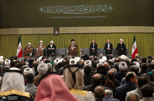 دیدار مسئولان نظام و سفرای کشورهای اسلامی با رهبر معظم انقلاب