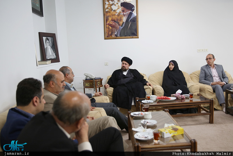 دیدار جمعی از اعضای شورای شهر مشهد با سید حسن خمینی 