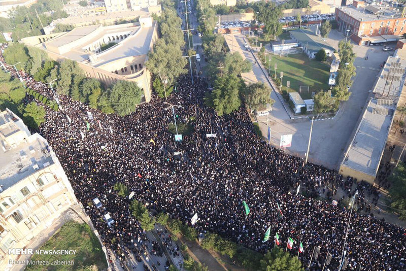 تشییع باشکوه پیکر مطهر شهید حاج قاسم سلیمانی در اهواز