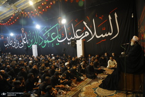 دسته عزاداری شهادت حضرت علی (ع) با حضور آیت‌الله العظمی وحید خراسانی