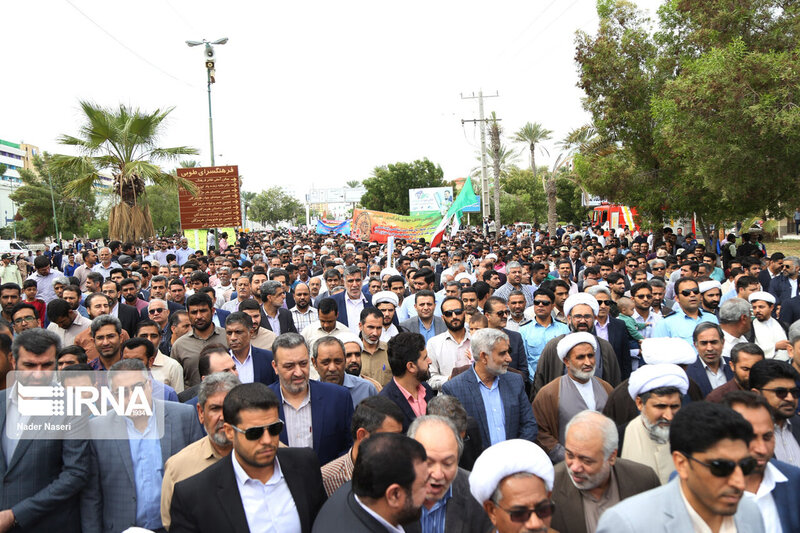 راهپیمایی مردمی در حمایت از اقتدار و امنیت کشور در شهرهای مختلف + تصاویر