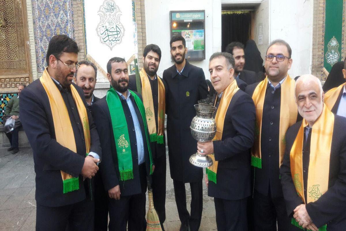 محمد انصاری خادم افتخاری حرم حضرت عبدالعظیم (ع)+عکس