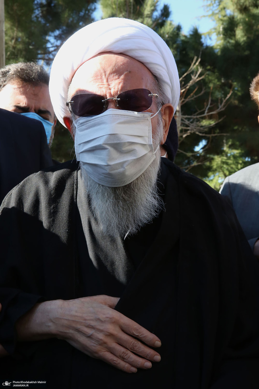 مراسم تشییع همسر آیت الله ری شهری با حضور سید حسن خمینی