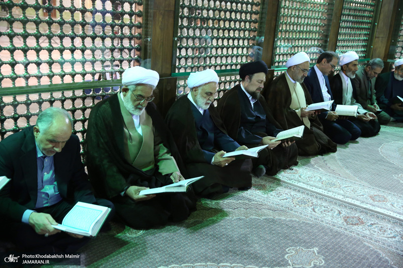 مراسم تجدید میثاق قوه‌ قضائیه با آرمان‌های امام خمینی(س) در حرم امام،