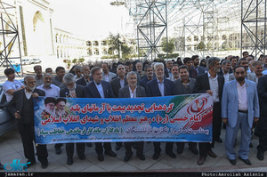 تجدید میثاق جمعی از بازنشستگان فرماندهی حفاظت سپاه با آرمان های حضرت امام(س)