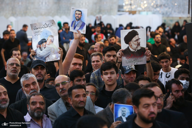 مراسم خاکسپاری شهید حسین امیرعبداللهیان در حرم حضرت عبدالعظیم حسنی (ع)