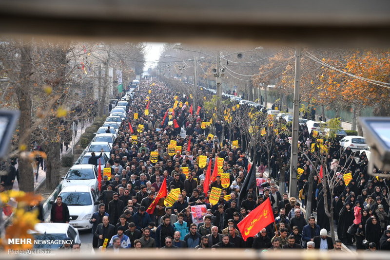 راهپیمایی مردم سراسر کشور در محکومیت ترور سردار قاسم سلیمانی 
