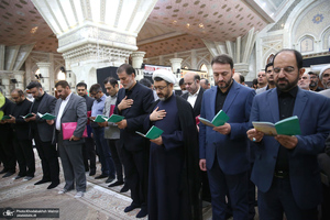 تجدید میثاق رئیس و کارکنان موسسه‎ تنظیم و نشر آثار امام خمینی با آرمان های بنیانگذار جمهوری اسلامی