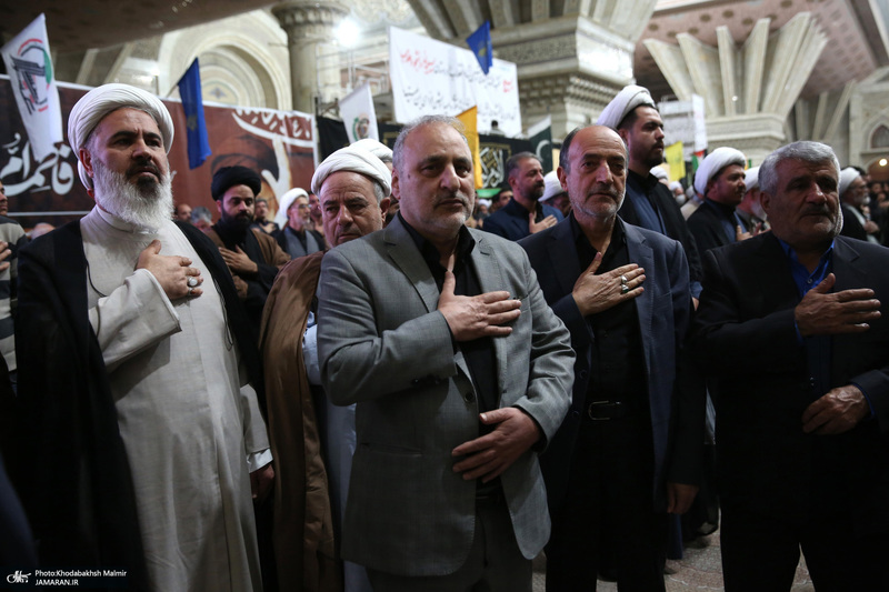 مراسم عزاداری شب شهادت حضرت زهرا(س) در حرم امام خمینی(ره) برگزار شد