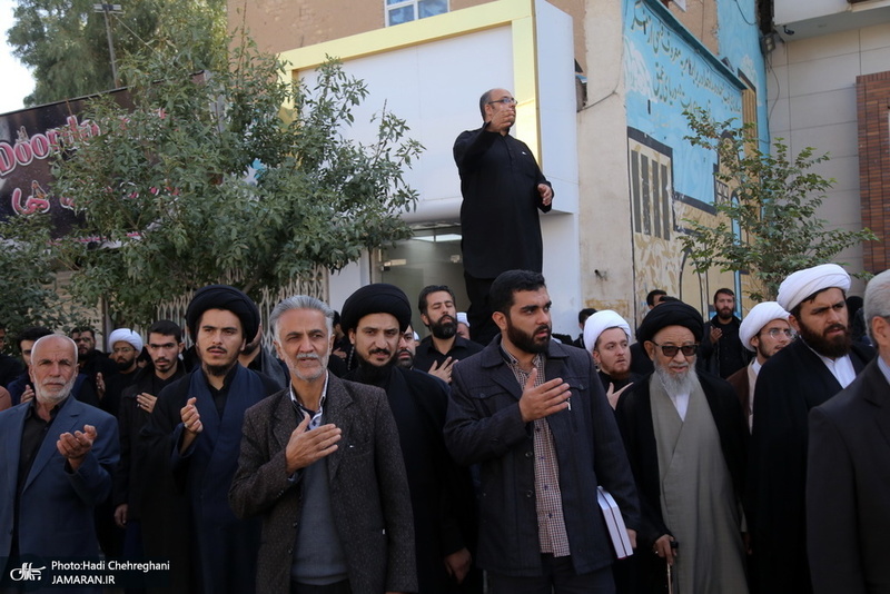 دسته عزاداری شهادت امام عسکری(ع) با حضور آیت العظمی وحید خراسانی
