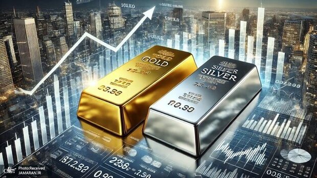 سقوط طلا و نقره همزمان با اوج گیری قیمت نفت + عکس