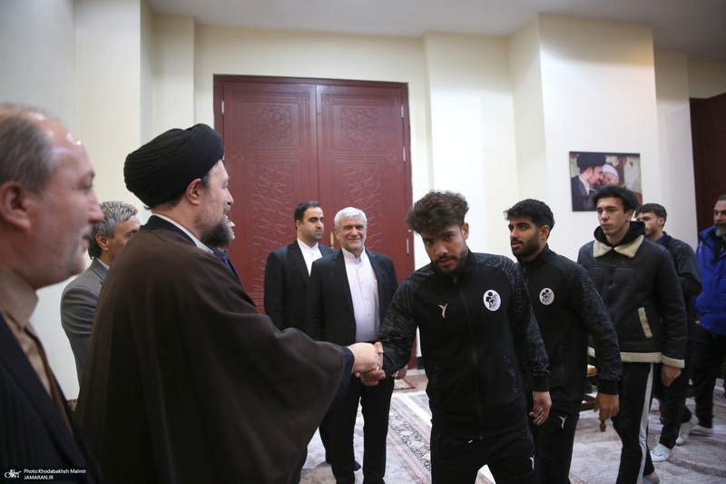 دیدار مدیرعامل و بازیکنان باشگاه فرهنگی ورزشی پیکان با سید حسن خمینی