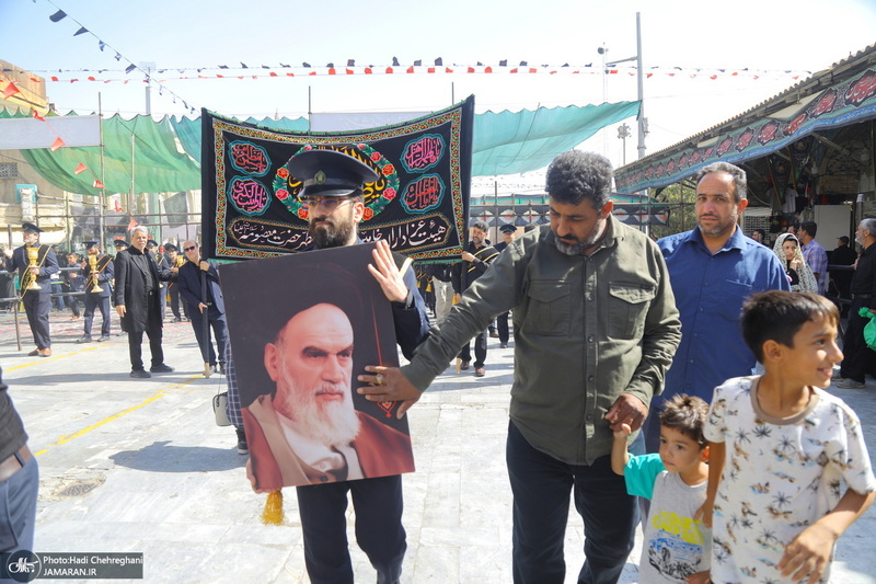 دسته عزاداری خادمین حرم حضرت معصومه (س) در روز شهادت امام رضا (ع)