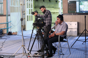 پشت صحنه برنامه تلویزیونی «صف اول» با حضور سید حسن خمینی