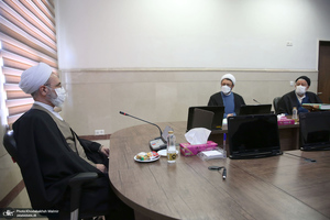 دیدار سرپرست موسسه تنظیم و نشر آثار امام خمینی(ره) با آیت الله اعرافی