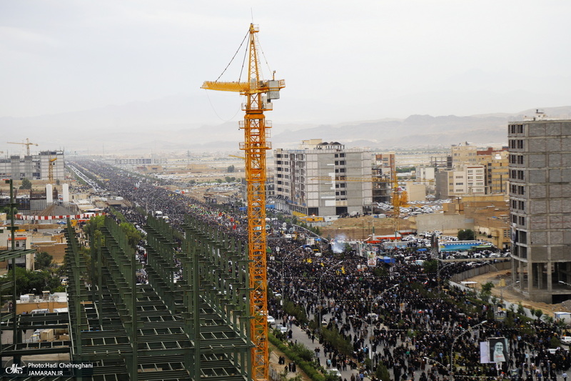 تشییع باشکوه پیکر رئیس جمهوری و یارانش در قم - 2