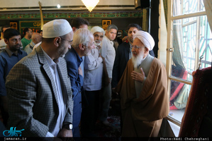 اقامه نماز عید سعید فطر به امامت آیت الله العظمی جوادی آملی در روستای احمدآباد