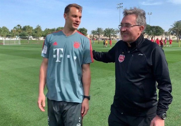 مانوئل نویر در تمرین پرسپولیس + عکس
