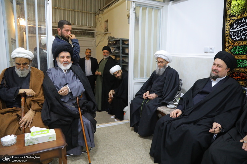 عزاداری شهادت حضرت فاطمه (س) در بیت آیت الله دوستی زنجانی‎