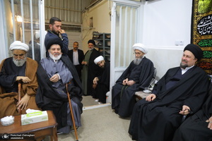 عزاداری شهادت حضرت فاطمه (س) در بیت آیت الله دوستی زنجانی‎