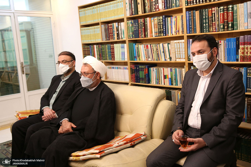 حضور سید حسن خمینی در منزل فرزند علامه حسن زاده آملی‎(ره)