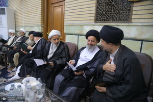 مراسم ختم مادر همسر آیت الله محمدجواد فاضل لنکرانی