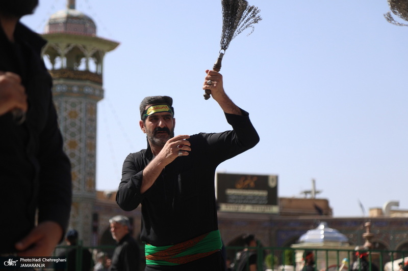 مراسم عزاداری روز عاشورا در حرم حضرت معصومه(س)‎