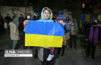 حمایت مردم تهران از مردم اوکراین پس از حمله روسیه (3)