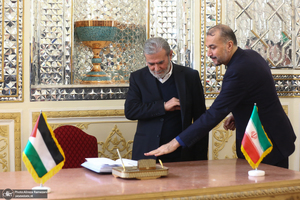 دیدار وزیر امور خارجه با دبیرکل جنبش جهاداسلامی