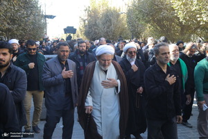دسته عزاداری روز شهادت حضرت زهرا (س) با حضور آیت الله العظمی وحید خراسانی