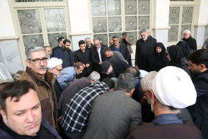 مراسم تشییع حجت الاسلام حاج شیخ مصطفی قنبرپور در حرم امام خمینی (س)