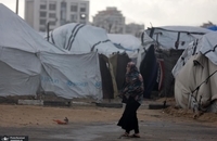 وضعیت دردناک مردم غزه پس از بارش باران و سرمای هوا  (3)