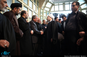 مراسم وداع با پیکر آیت الله هاشمی رفسنجانی در حسینیه جماران
