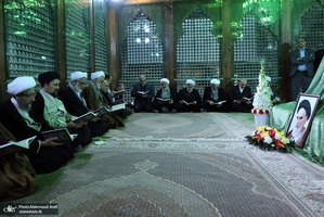 تجدید میثاق رئیس قوه قضائیه و مسئولان عالی قضایی با آرمان‌های امام خمینی(س)