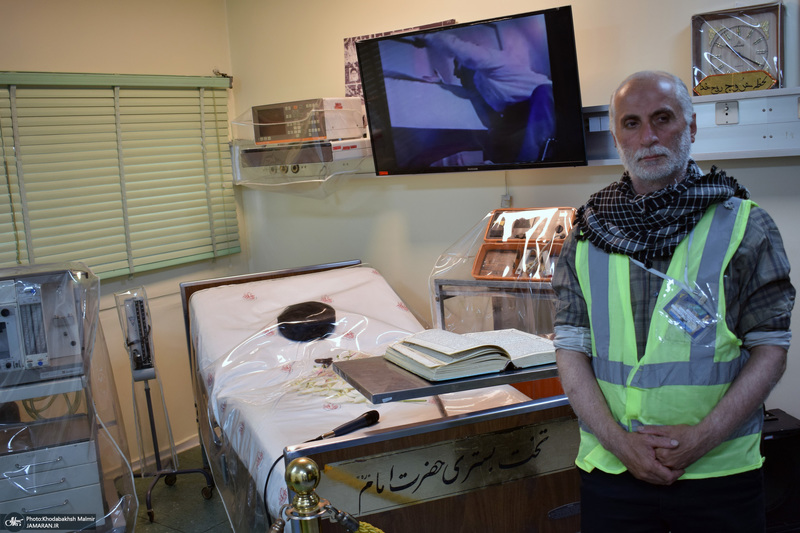 بازدید از اتاق بستری شدن امام خمینی (ره) در بیمارستان قلب جماران