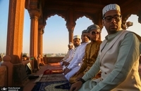 نماز عید فطر در مسجد تاریخی جامیا در دهلی نو هند (1)