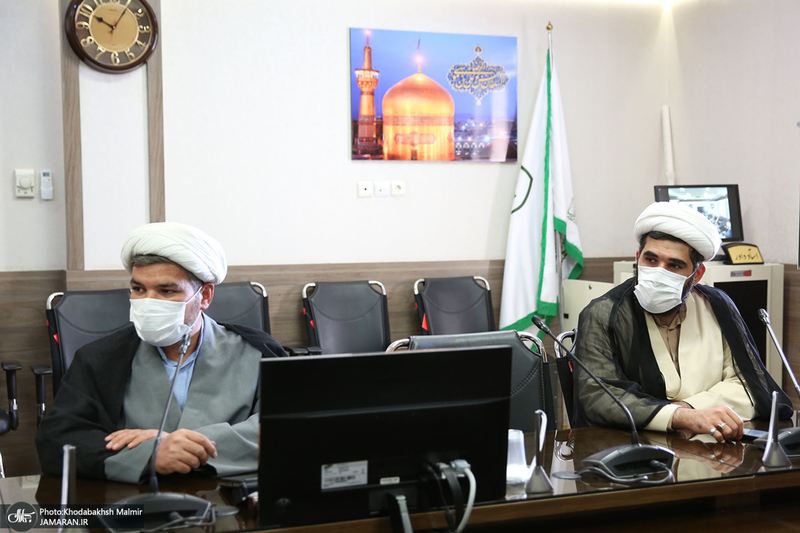 دیدار سرپرست موسسه تنظیم و نشر آثار امام خمینی(س) با مدیر حوزه علمیه خراسان / سید مصباح عاملی