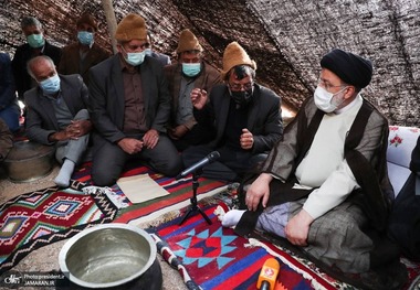 رئیسی به چادر عشایر سمنان رفت + تصاویر