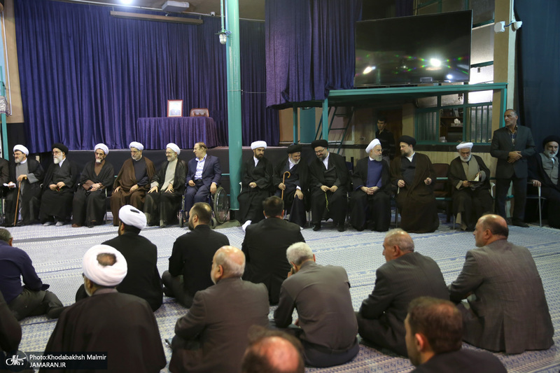 مراسم چهلمین روز مرحوم آیت الله صانعی در حسینیه جماران