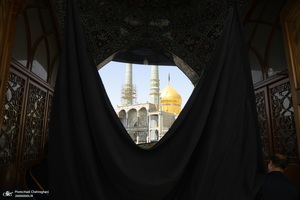 دسته عزاداری خادمین حرم حضرت معصومه (س) در روز شهادت امام رضا (ع)